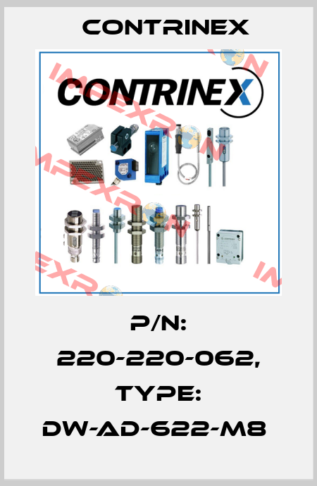 P/N: 220-220-062, Type: DW-AD-622-M8  Contrinex