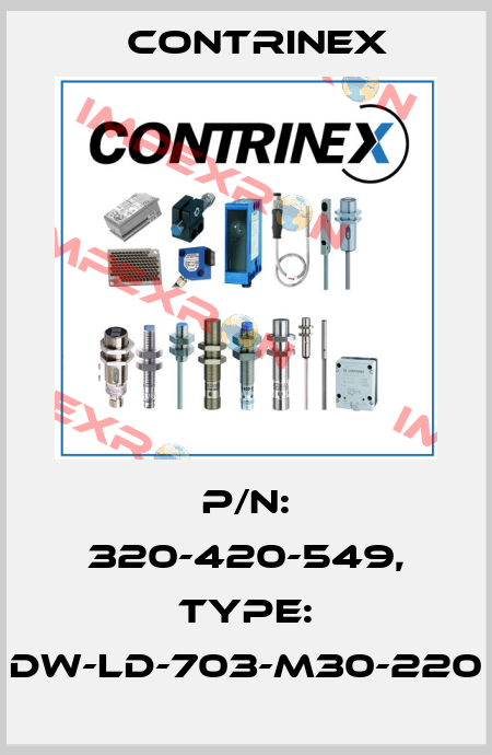 p/n: 320-420-549, Type: DW-LD-703-M30-220 Contrinex