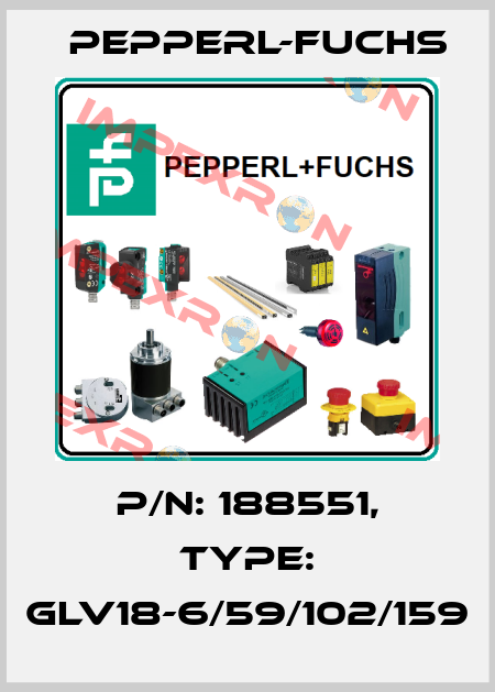 p/n: 188551, Type: GLV18-6/59/102/159 Pepperl-Fuchs
