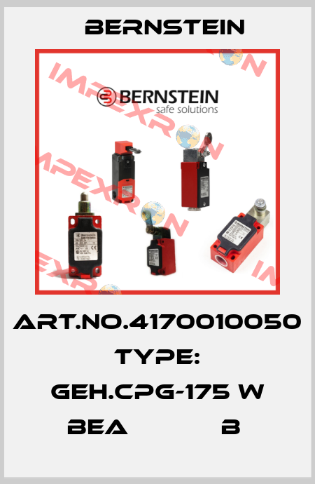Art.No.4170010050 Type: GEH.CPG-175 W BEA            B  Bernstein