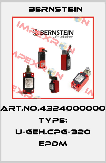 Art.No.4324000000 Type: U-GEH.CPG-320 EPDM Bernstein