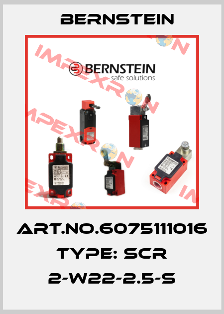 Art.No.6075111016 Type: SCR 2-W22-2.5-S Bernstein