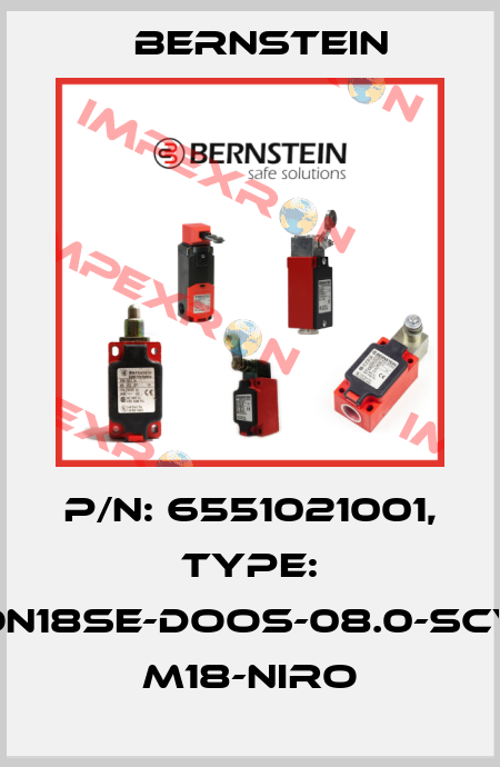 P/N: 6551021001, Type: ON18SE-DOOS-08.0-SCV M18-Niro Bernstein