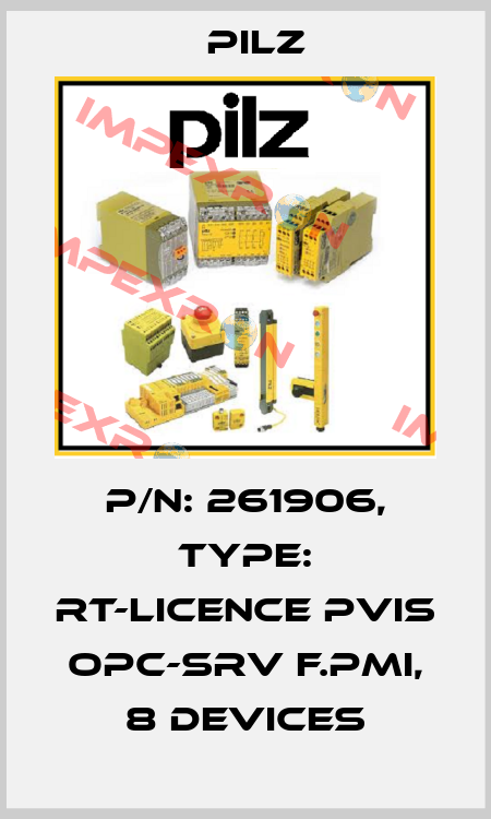 p/n: 261906, Type: RT-Licence PVIS OPC-Srv f.PMI, 8 devices Pilz