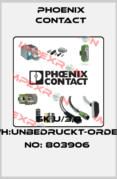 SK U/3,8 WH:UNBEDRUCKT-ORDER NO: 803906  Phoenix Contact