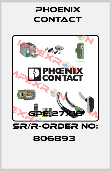 GPE 27X18 SR/R-ORDER NO: 806893  Phoenix Contact