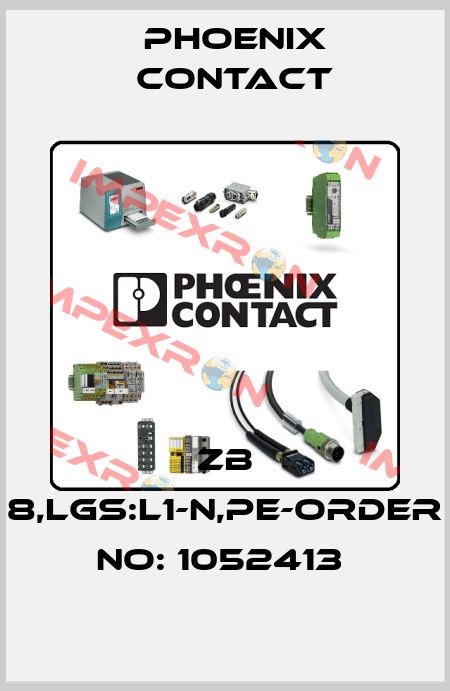 ZB 8,LGS:L1-N,PE-ORDER NO: 1052413  Phoenix Contact