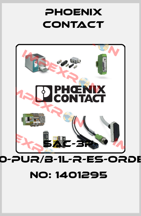 SAC-3P- 3,0-PUR/B-1L-R-ES-ORDER NO: 1401295  Phoenix Contact