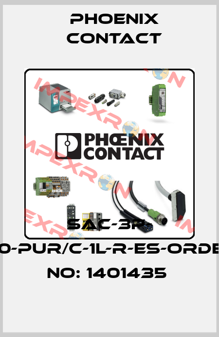 SAC-3P- 3,0-PUR/C-1L-R-ES-ORDER NO: 1401435  Phoenix Contact