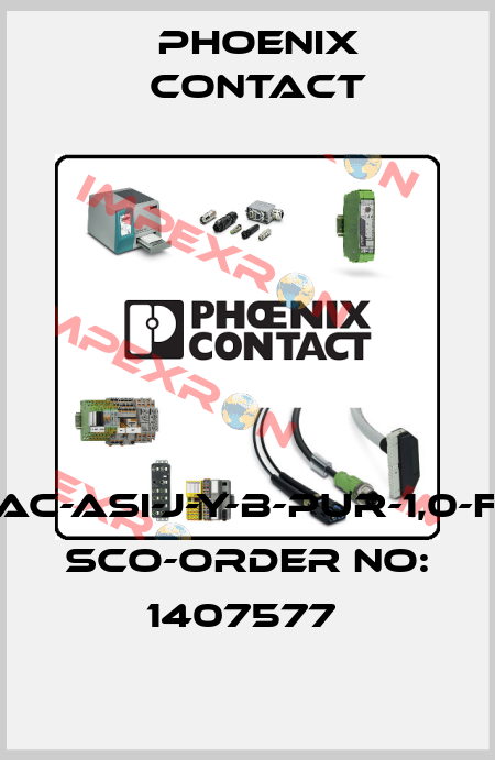 SAC-ASI-J-Y-B-PUR-1,0-FR SCO-ORDER NO: 1407577  Phoenix Contact
