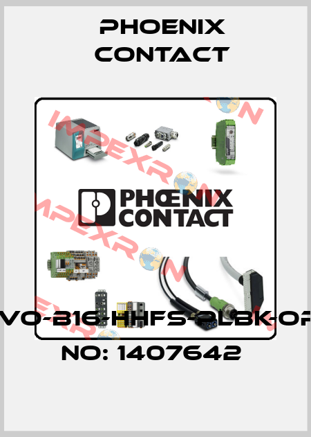 HC-EVO-B16-HHFS-PLBK-ORDER NO: 1407642  Phoenix Contact