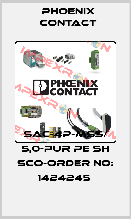 SAC-4P-MSS/ 5,0-PUR PE SH SCO-ORDER NO: 1424245  Phoenix Contact