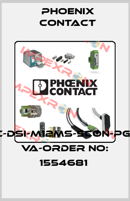 SACC-DSI-M12MS-5CON-PG9/0,5 VA-ORDER NO: 1554681  Phoenix Contact