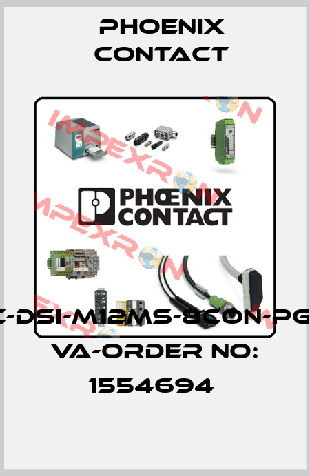 SACC-DSI-M12MS-8CON-PG9/0,5 VA-ORDER NO: 1554694  Phoenix Contact