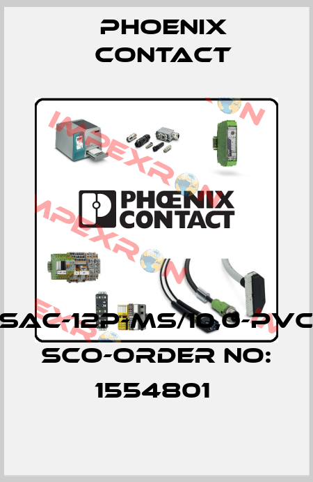 SAC-12P-MS/10,0-PVC SCO-ORDER NO: 1554801  Phoenix Contact