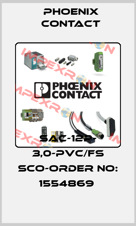 SAC-12P- 3,0-PVC/FS SCO-ORDER NO: 1554869  Phoenix Contact
