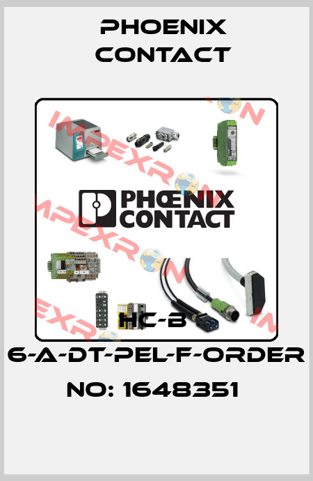 HC-B  6-A-DT-PEL-F-ORDER NO: 1648351  Phoenix Contact