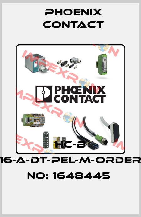HC-B 16-A-DT-PEL-M-ORDER NO: 1648445  Phoenix Contact