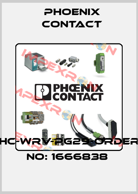 HC-WRV-PG29-ORDER NO: 1666838  Phoenix Contact