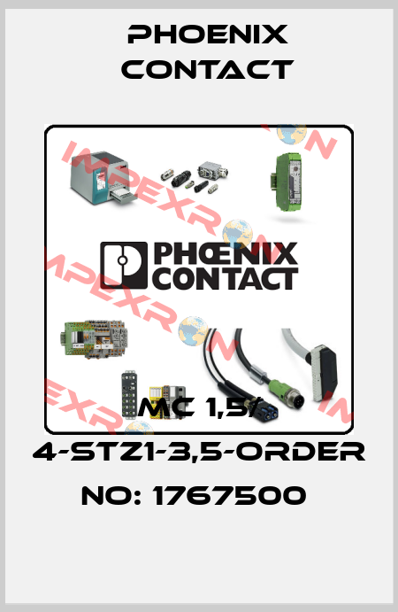 MC 1,5/ 4-STZ1-3,5-ORDER NO: 1767500  Phoenix Contact