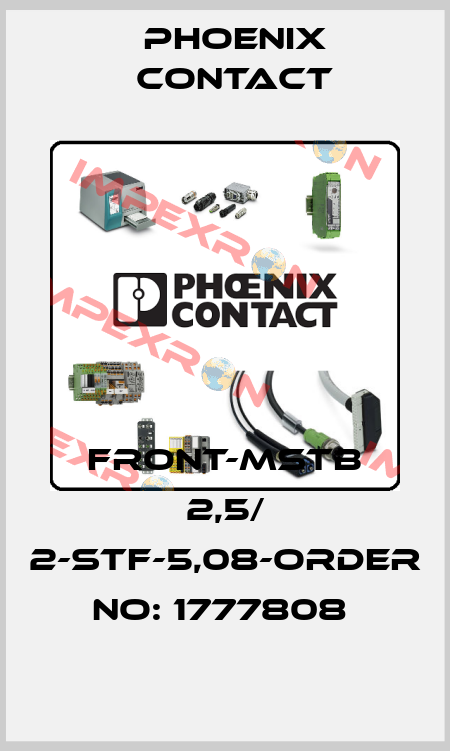 FRONT-MSTB 2,5/ 2-STF-5,08-ORDER NO: 1777808  Phoenix Contact