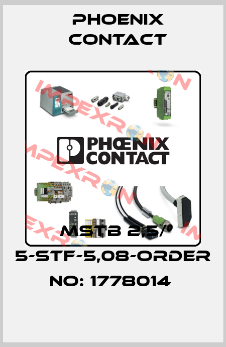 MSTB 2,5/ 5-STF-5,08-ORDER NO: 1778014  Phoenix Contact