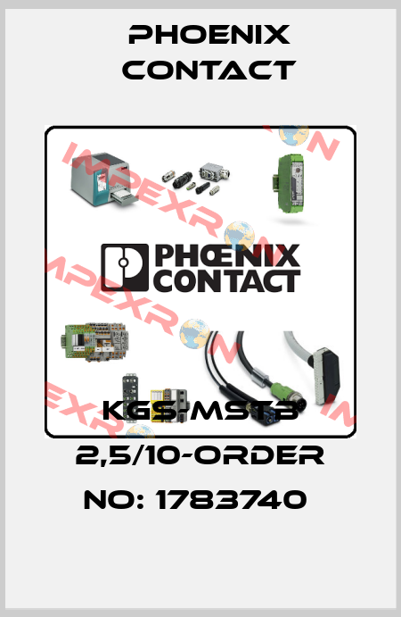 KGS-MSTB 2,5/10-ORDER NO: 1783740  Phoenix Contact