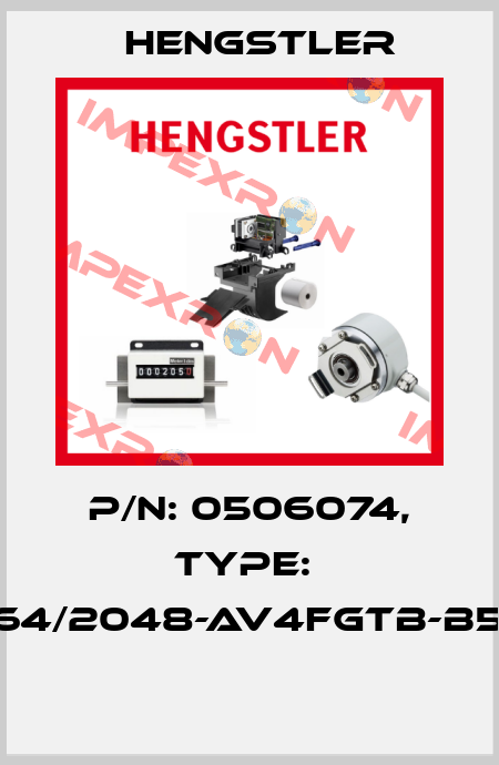 P/N: 0506074, Type:  RI64/2048-AV4FGTB-B5-O  Hengstler