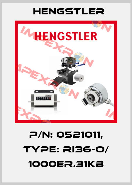p/n: 0521011, Type: RI36-O/ 1000ER.31KB Hengstler