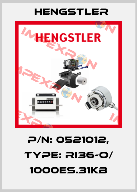 p/n: 0521012, Type: RI36-O/ 1000ES.31KB Hengstler