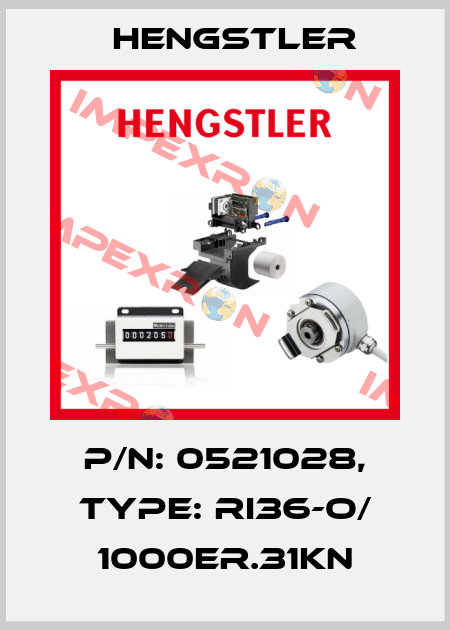 p/n: 0521028, Type: RI36-O/ 1000ER.31KN Hengstler
