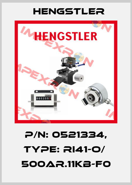 p/n: 0521334, Type: RI41-O/  500AR.11KB-F0 Hengstler