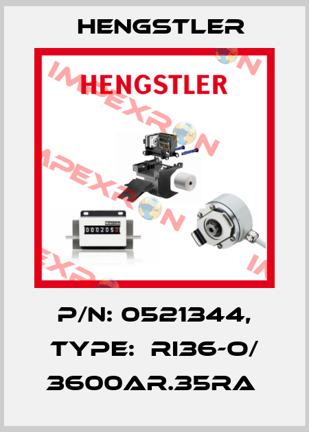 P/N: 0521344, Type:  RI36-O/ 3600AR.35RA  Hengstler