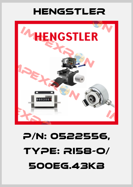 p/n: 0522556, Type: RI58-O/ 500EG.43KB Hengstler