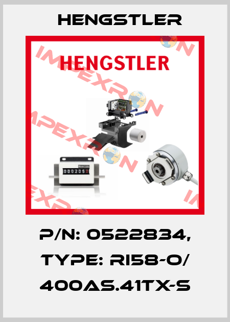 p/n: 0522834, Type: RI58-O/ 400AS.41TX-S Hengstler