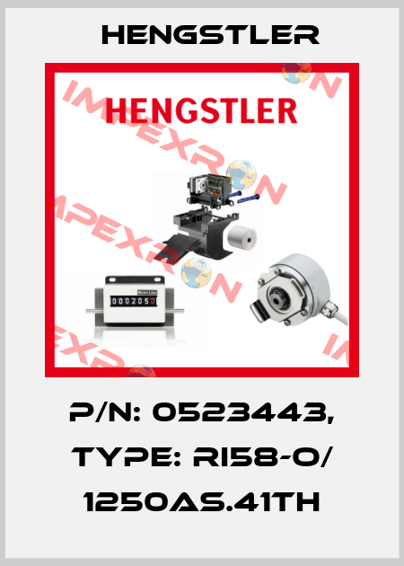 p/n: 0523443, Type: RI58-O/ 1250AS.41TH Hengstler