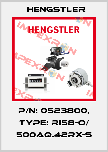 p/n: 0523800, Type: RI58-O/ 500AQ.42RX-S Hengstler