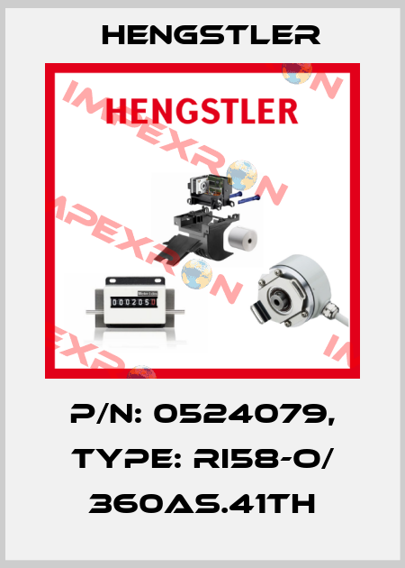 p/n: 0524079, Type: RI58-O/ 360AS.41TH Hengstler