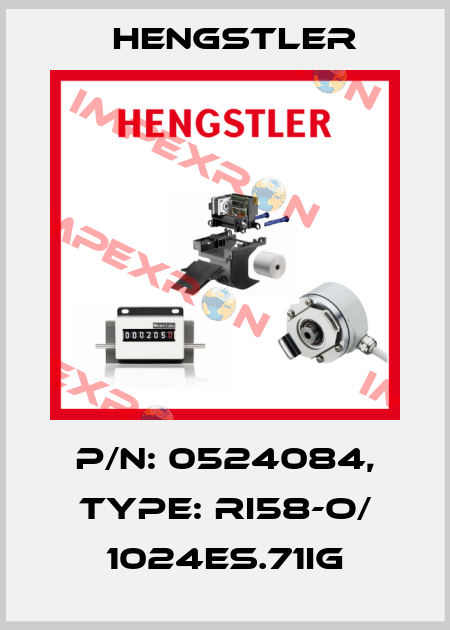 p/n: 0524084, Type: RI58-O/ 1024ES.71IG Hengstler