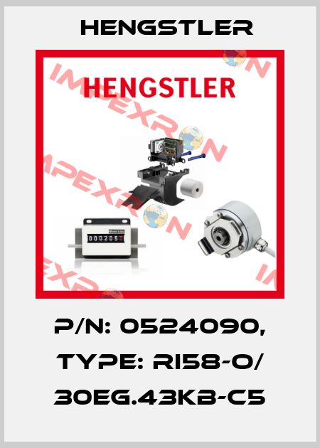 p/n: 0524090, Type: RI58-O/ 30EG.43KB-C5 Hengstler