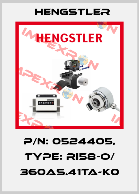 p/n: 0524405, Type: RI58-O/ 360AS.41TA-K0 Hengstler