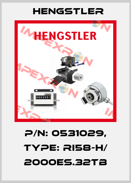p/n: 0531029, Type: RI58-H/ 2000ES.32TB Hengstler