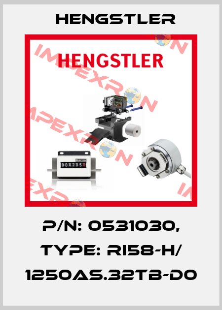 p/n: 0531030, Type: RI58-H/ 1250AS.32TB-D0 Hengstler