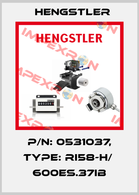 p/n: 0531037, Type: RI58-H/  600ES.37IB Hengstler
