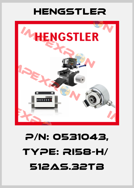 p/n: 0531043, Type: RI58-H/  512AS.32TB Hengstler