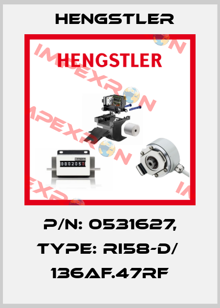 p/n: 0531627, Type: RI58-D/  136AF.47RF Hengstler