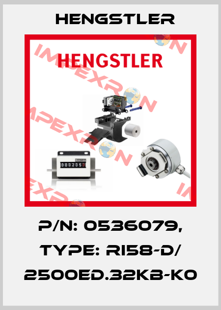 p/n: 0536079, Type: RI58-D/ 2500ED.32KB-K0 Hengstler