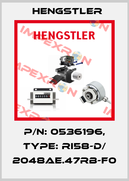 p/n: 0536196, Type: RI58-D/ 2048AE.47RB-F0 Hengstler
