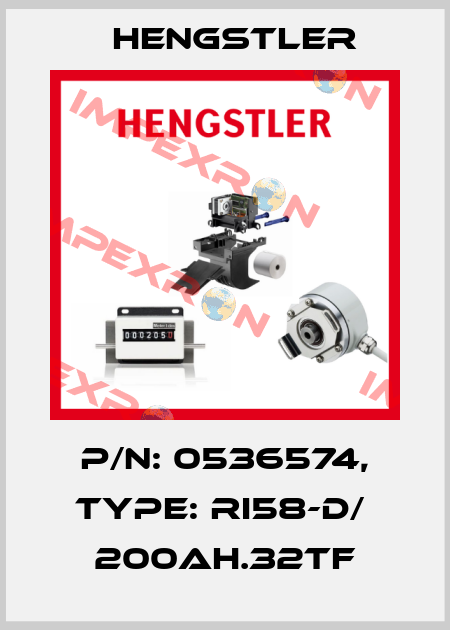p/n: 0536574, Type: RI58-D/  200AH.32TF Hengstler