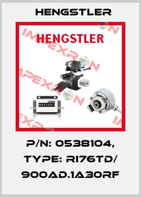 p/n: 0538104, Type: RI76TD/ 900AD.1A30RF Hengstler